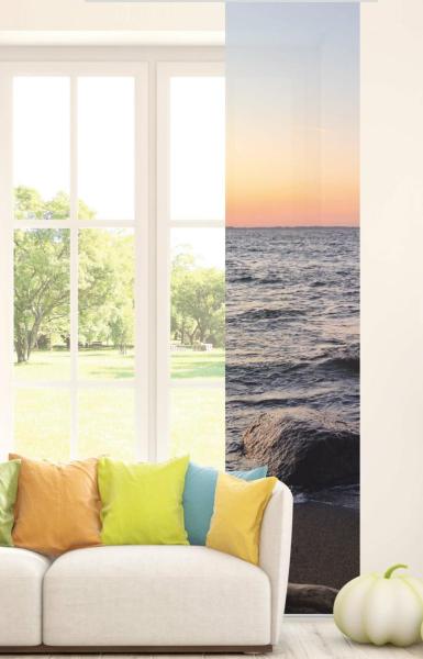 Flächenvorhang Milder Abend, Schiebevorhang, Schiebegardine, modern, 60 cm breit, 2,65 m hoc